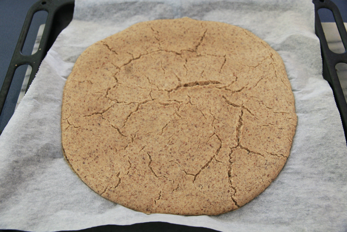 Pizza base after cooking