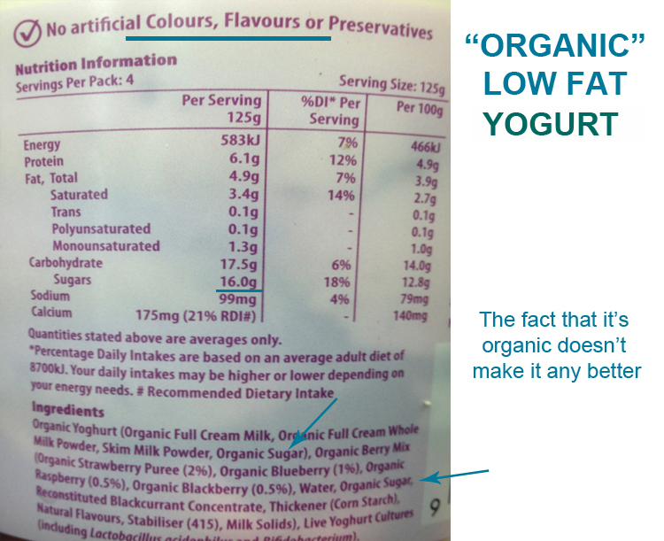 organic low fat yoghurt