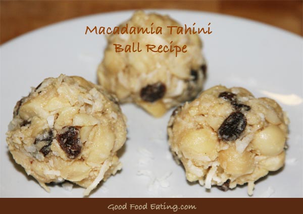 Macadamia Tahini Balls - calcium and vitamin B enriched treat!