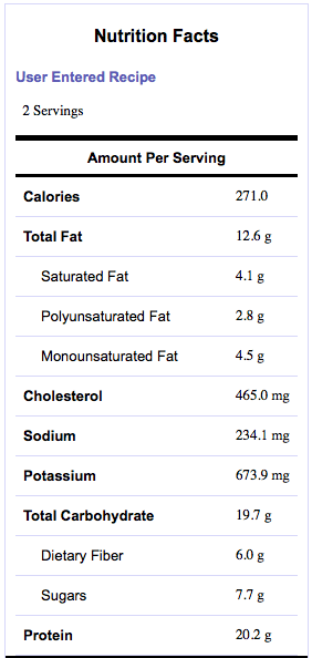 Breakfast Frittata Nutrition 1