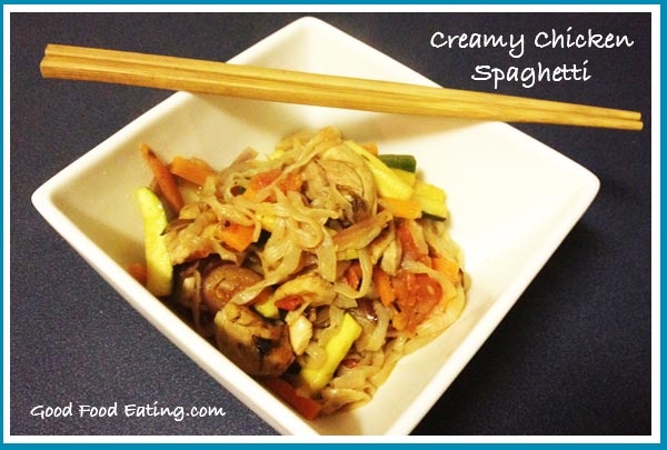 Low Carb Creamy Chicken Spaghetti