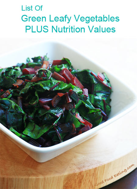 List of Green Leafy Vegetables