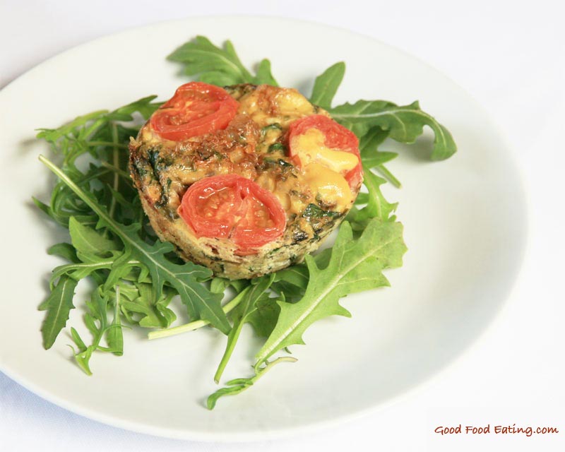 kale and tomato egg muffins