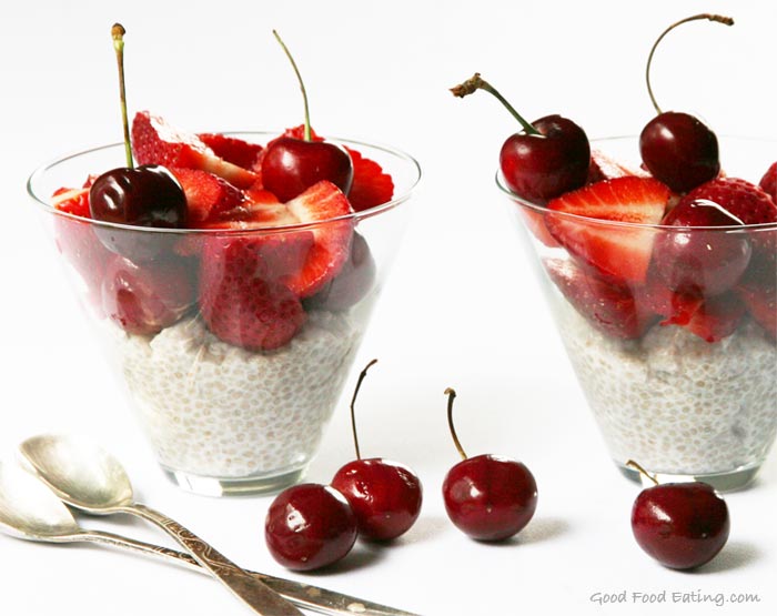 Strawberry Chia Coconut Pudding