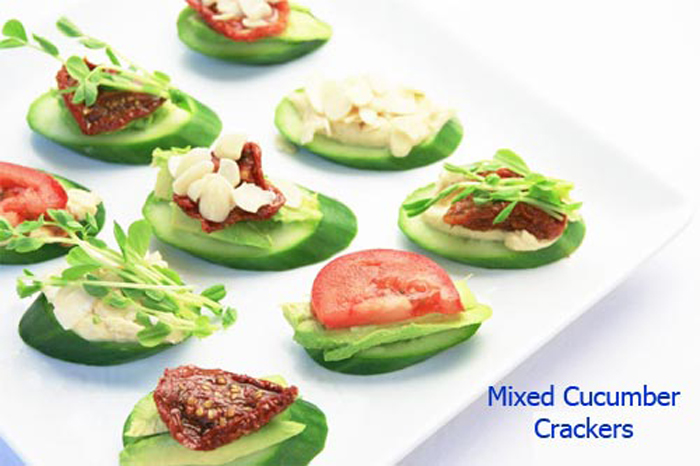 Healthy Snack Recipe: Mixed Cucumber Crackers